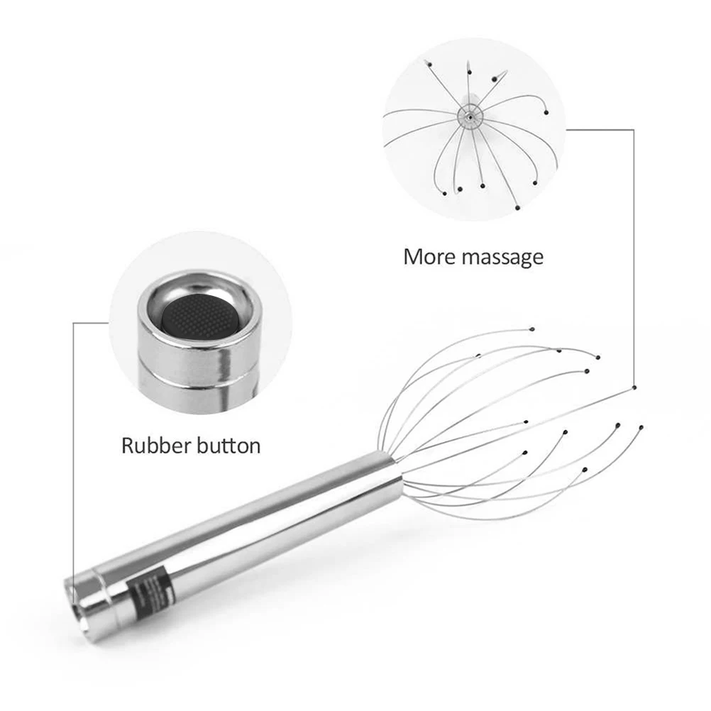 

Head Massager Scalp Machine Scratcher Handheld Electric Tool Metal Durable Stronger Itchy Scalp Long Hair Braids Blood