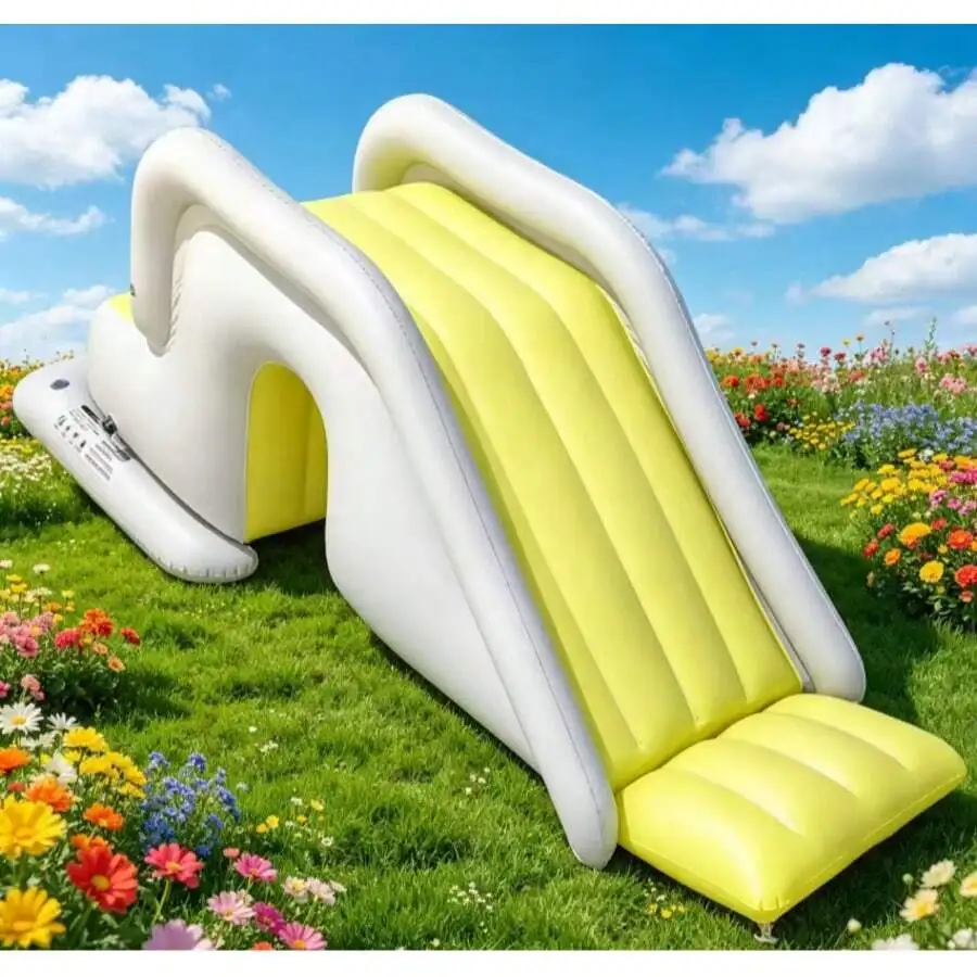 Inflatable pool accessory large slide, anti-rollover water slide, suitable for use with multiple pool sizes