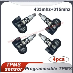 4PCS Programmable TPMS Sensor 315MHz 433MHZ Universal 2 in 1 Programing with TS501 TS508 TS601 TS608 ITS600E MK808TS MK808S-TS