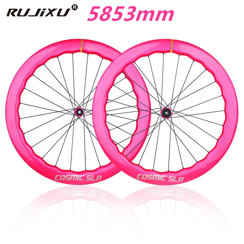 RUJIXU 6 pawls 700c Road Bike Wheelset  Carbon Wheels Disc Brake UCI Quality Carbon Rim Center Lock Or 6-blot road wheel