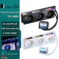 JONSBO TF3-360SC All-in-one CPU Water Cooler 3.5-inch IPS LCD 3.38-inch screen fan*3 4-screen design for LGA 1851/1700 AMD AM5