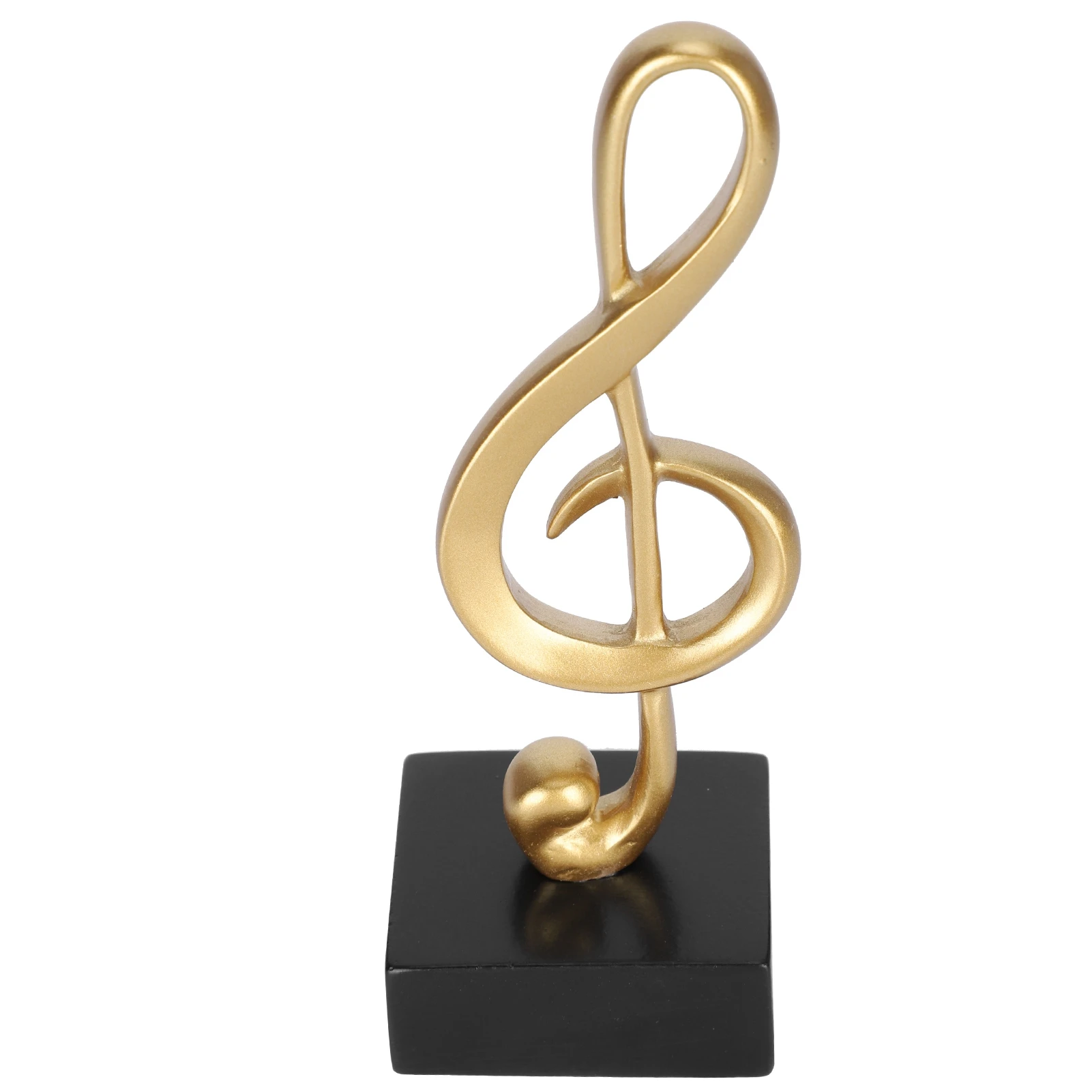 Music Note Statue Ornaments Synthetic Resin Golden Sculpture Home Decor Music Symbol Decoration for Study Room Office