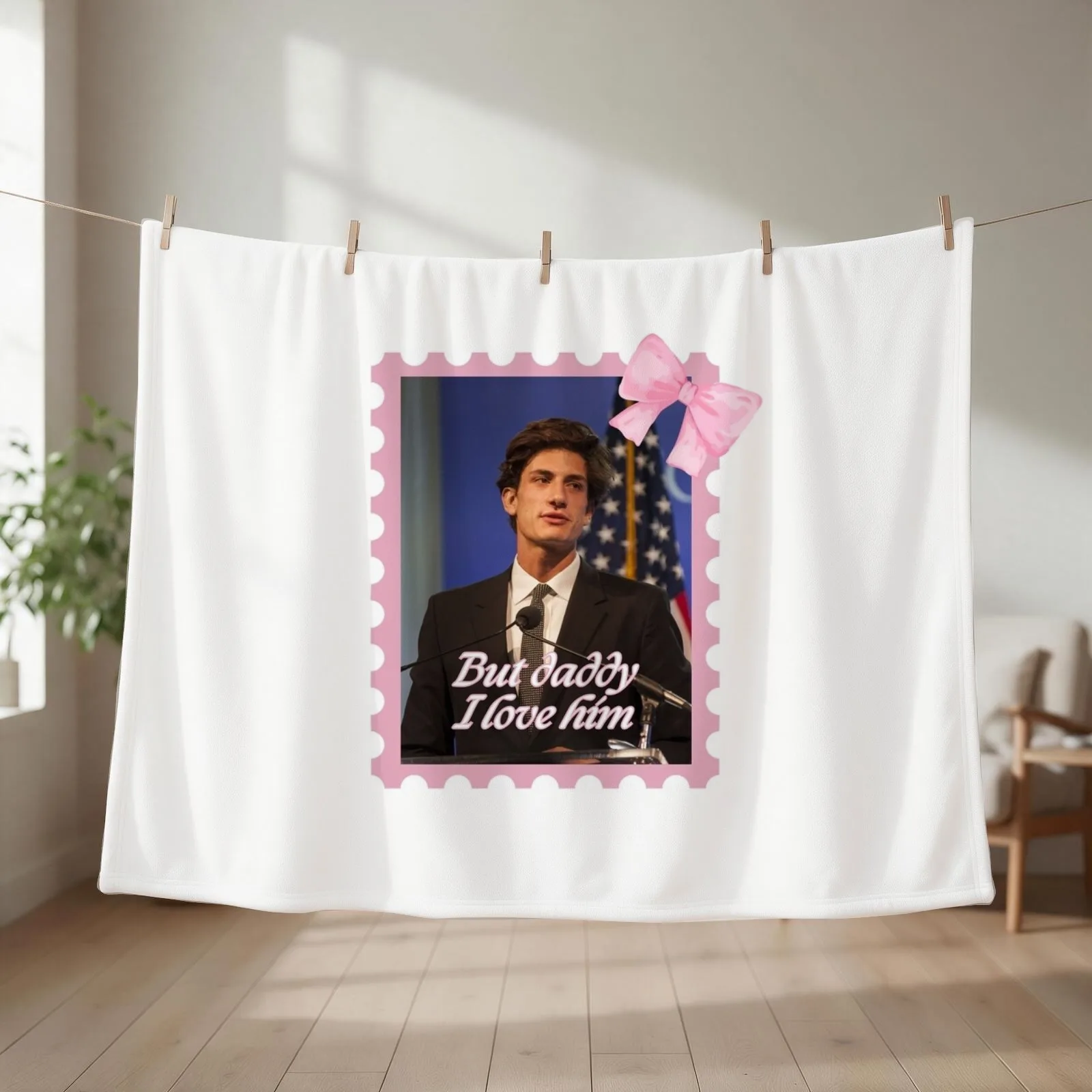 But daddy i love him Jack Schlossberg Throw Blanket For Baby Heavy Warm Soft Plaid Blankets