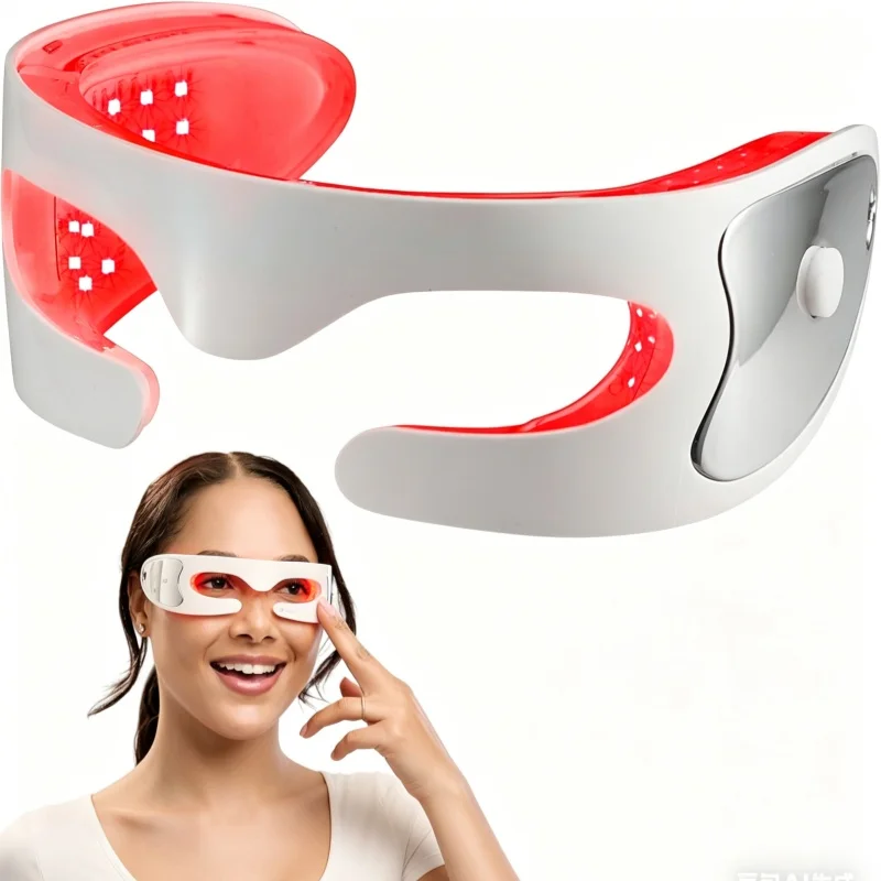 

Red Light Therapy for Eyes 3 Modes Rechargeable LED Eye Mask with Soothing Vibration for Reduce Fine Lines Relieve fatigue
