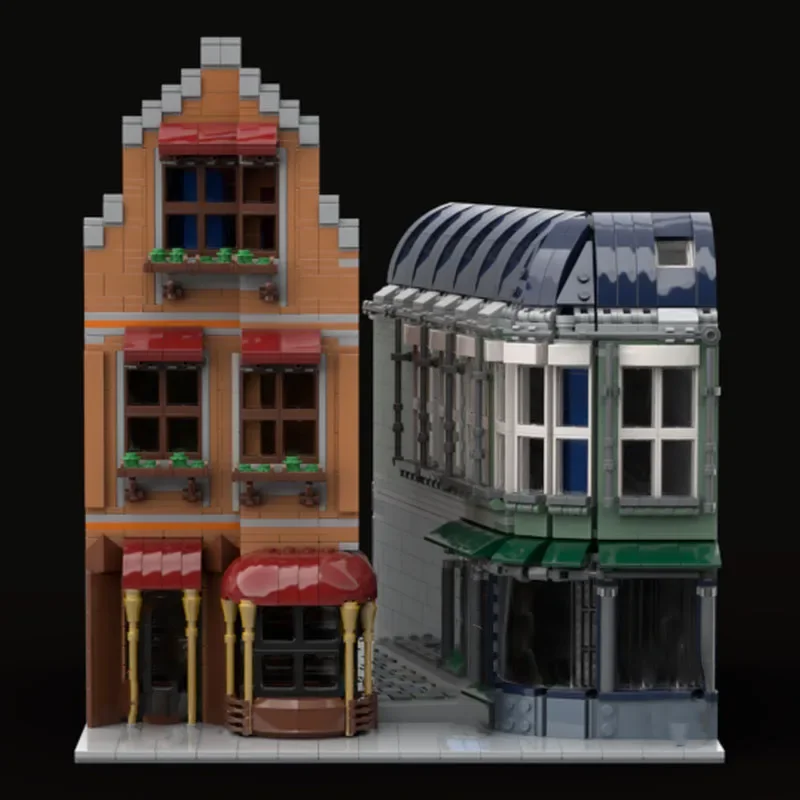 2196pcs MOC Winkelen Straat Architectuur Bouwstenen Bricks Speelgoed voor Kinderen Volwassen Verjaardag Festival Cadeau
