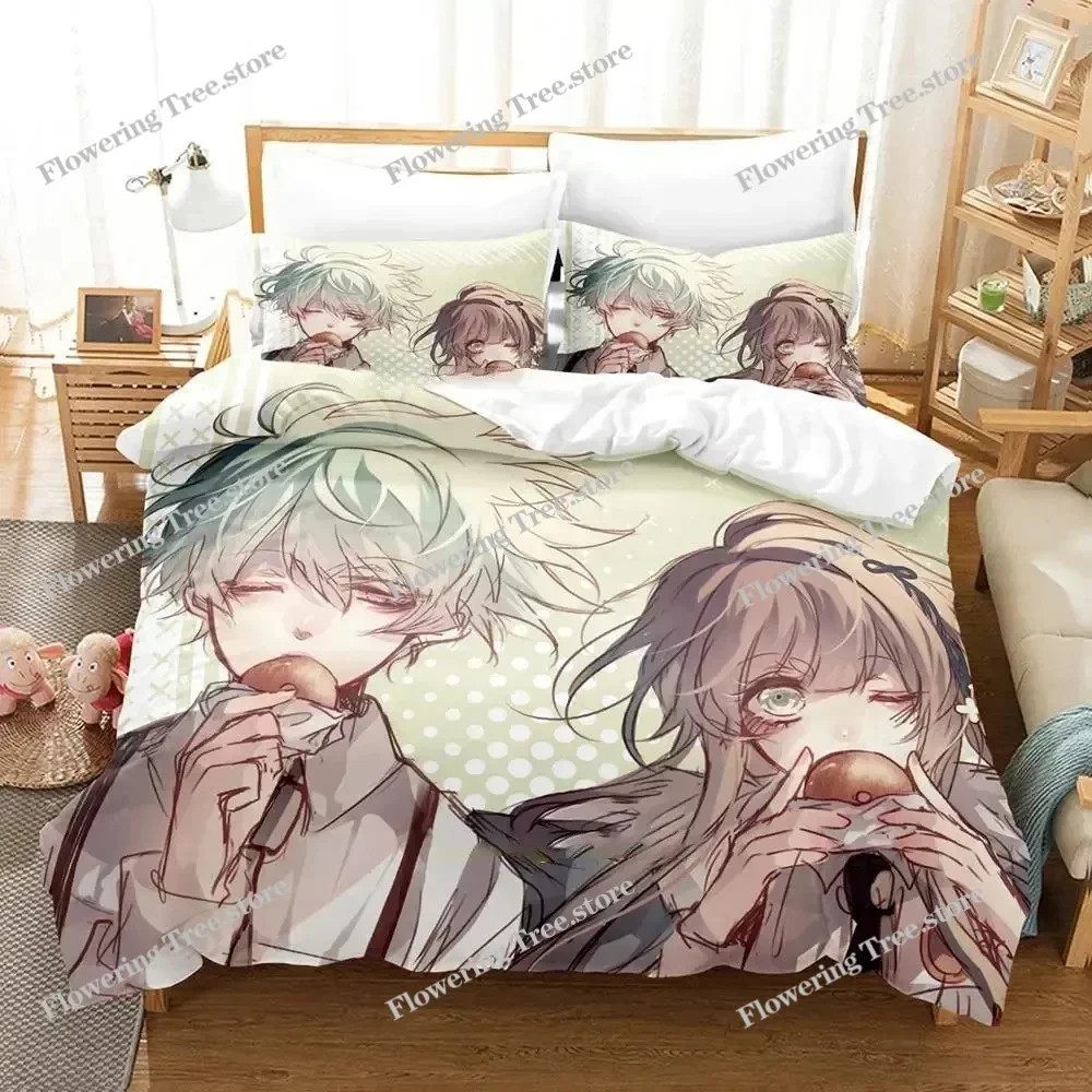 

3D Print Anime Game Collar X Malice Bedding Set Duvet Cover Bed Set Quilt Cover Pillowcase Comforter King Queen Size Boys Adult