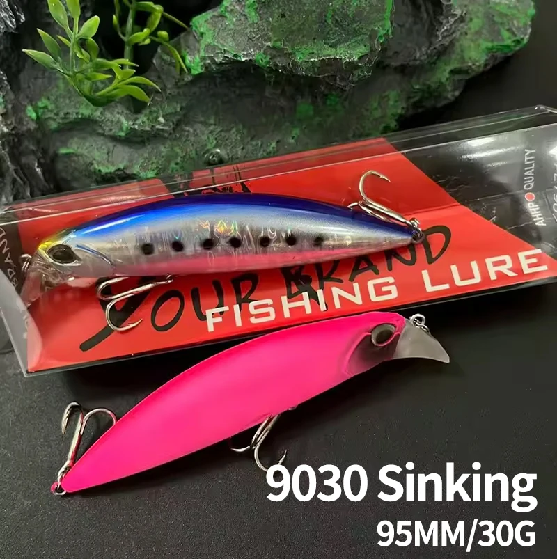 

95mm 30g Heavy Sinking Minnow Fishing Lure Saltwater Long Cast Artificial Hard Baits duo Beach Walker Seabass Swimbait Supplies