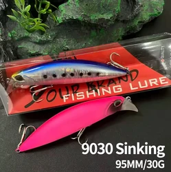 95mm 30g Heavy Sinking Minnow Fishing Lure Saltwater Long Cast Artificial Hard Baits duo Beach Walker Seabass Swimbait Supplies