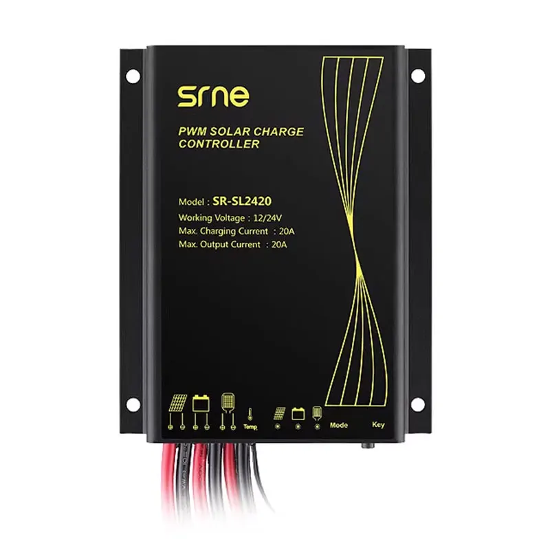

SRNE SL Series PWM Solar Street Light Controller 12/24V 10A 20A IP68 Waterproof Solar Charge Controller For Lithium Battery