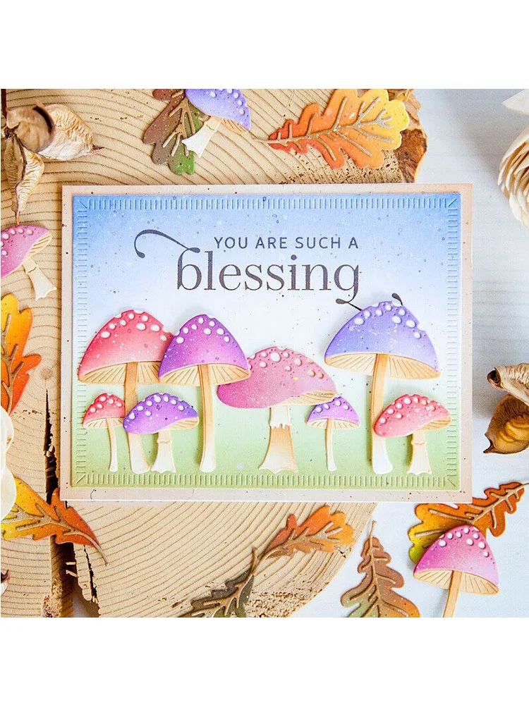 mushroom DIY Cards Scrapbooking Decor Embossing Dies Cut Stencils Folder Craft Delicate Metal Die Cutting Dies DIY