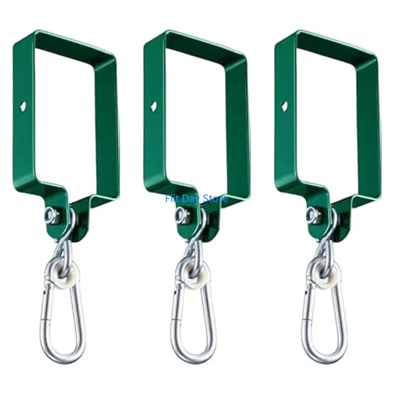 F92C Heavy Duty Swing Hook Strong Metal Extension Mounting Brackets Square Swing Clamps With Carabiner Easy to Install