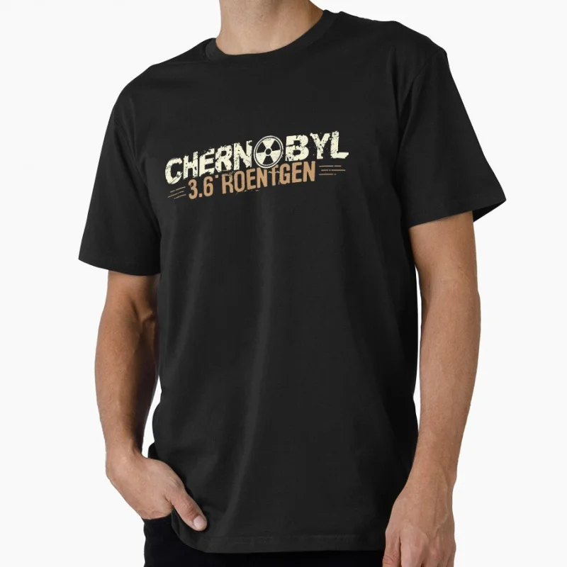 

Chernobyl zone 3.6 roentgen radiation Retro gift t shirt for man Vintage Pripyat Graphic Clothes 100% cotton Men's All size S-6X