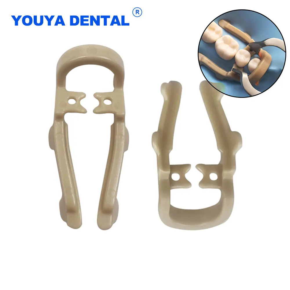 

Dental Rubber Dam Clamp Rubber Sheets Barrier Clip Autoclavable Distal Extension Long/Short Resin Material Dentist Tools