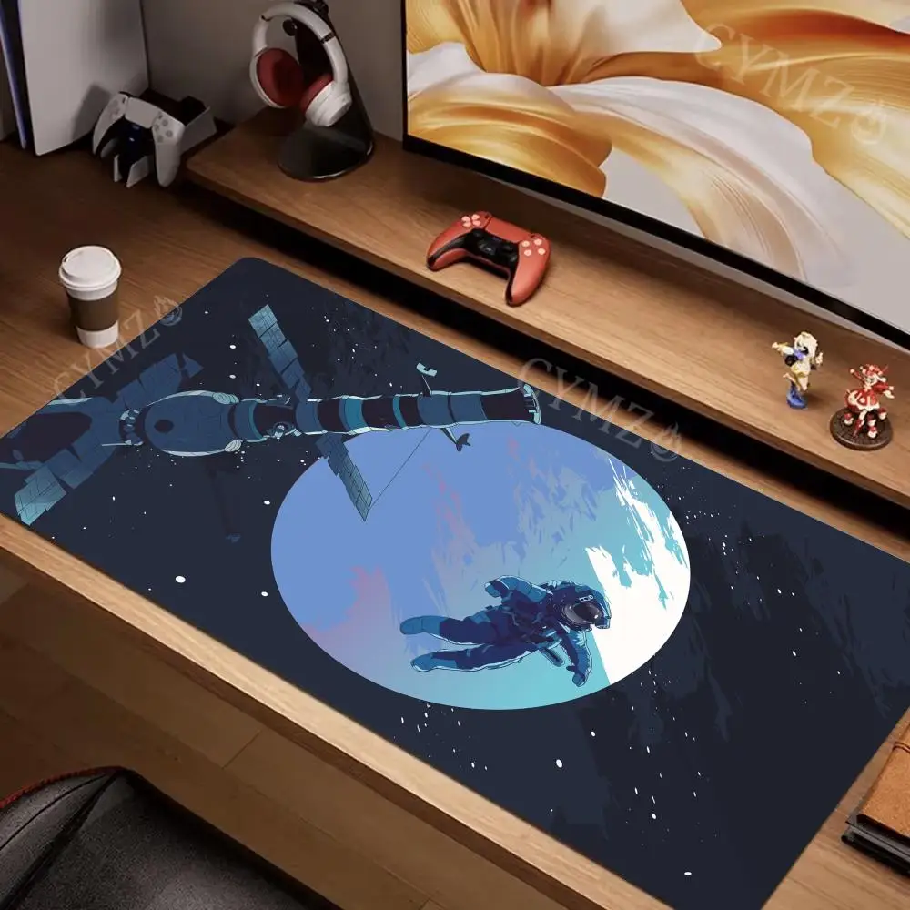 

Space-themed illustration design large Mouse Pad Desk Mat Gaming pad pc accessories keyboard Computer mouse pads Office carpet
