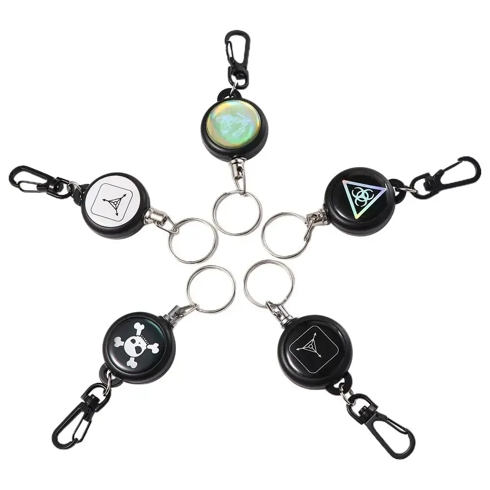 

1pcs Elastic Key Chain TAD Steel Rope Burglar Tool Belt Money Retractable Key Recoil Ring Pull Chain Clip
