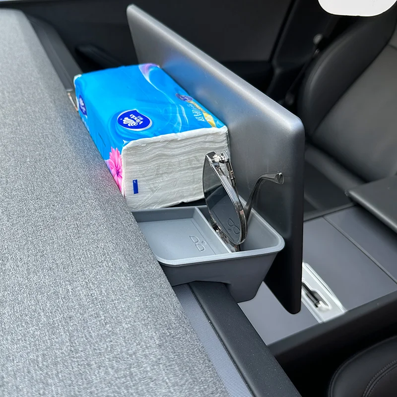 For Tesla New Model 3 Y YL Juniper Highland 2025 2026 Car Instrument Panel Storage Box Center Control Screen Rear Storage Tray