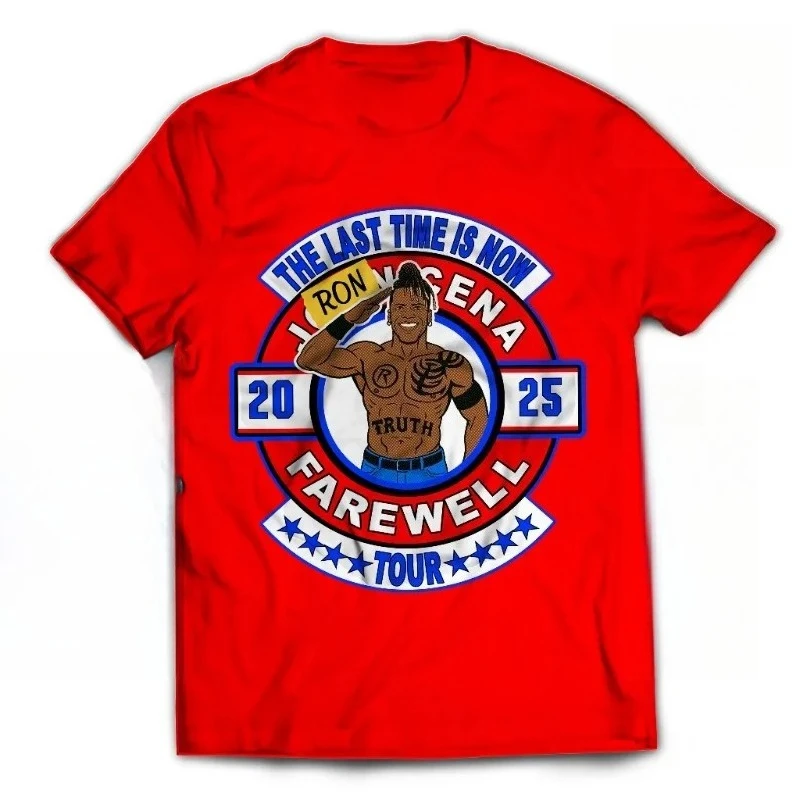 R-Truth ملحمة جون سينا غير شخصية ليلة السبت الحدث الرئيسي Wwe المصارعة القطن التي شيرت الرجال الملابس الجرافيك تي شيرت