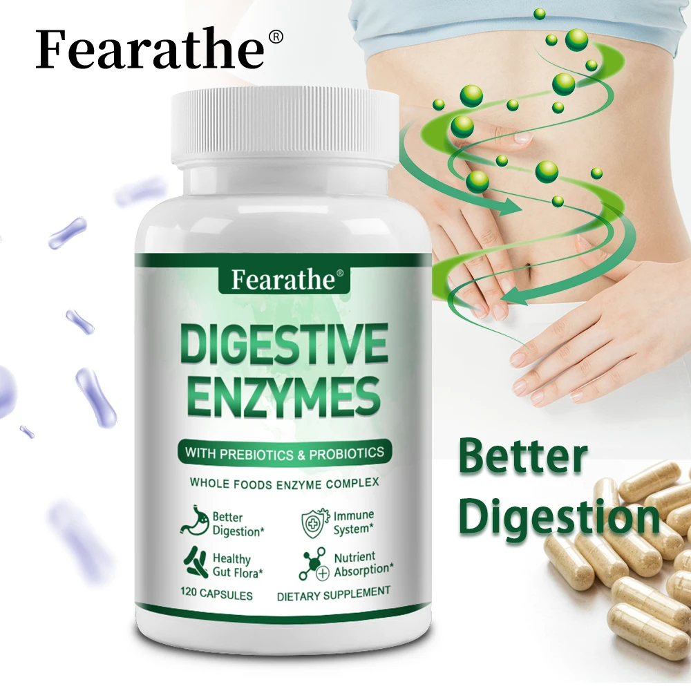 

Digestive Enzymes with Probiotics and Prebiotics To Aid Digestion, Healthy Gut Flora, Immune System, and Nutrient Absorption