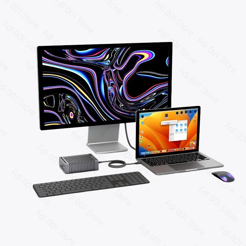 For 5 Four-disk M.2 SSD case NVMe SSD external 80Gbps suitable for lightning 3/4/5