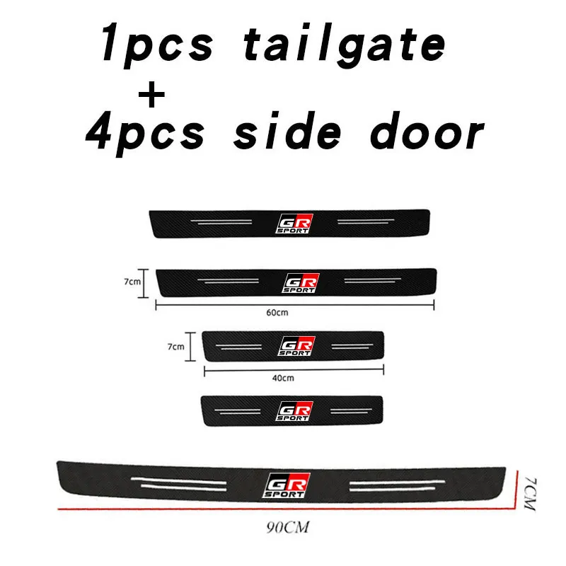 Skórzane naklejki ochronne na uszczelka do drzwi samochodu Toyota GR Sport Gazoo Racing Yaris 86 Corolla Hilux Supra akcesoria C-HR