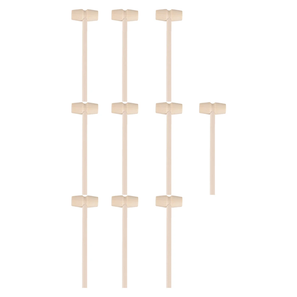 20 قطعة المطارق الخشبية عديم الرائحة كسر مقاومة مقبض مريح الأطفال اللعب مطرقة خشبية اللعب مطرقة المطرقة اللعب #5