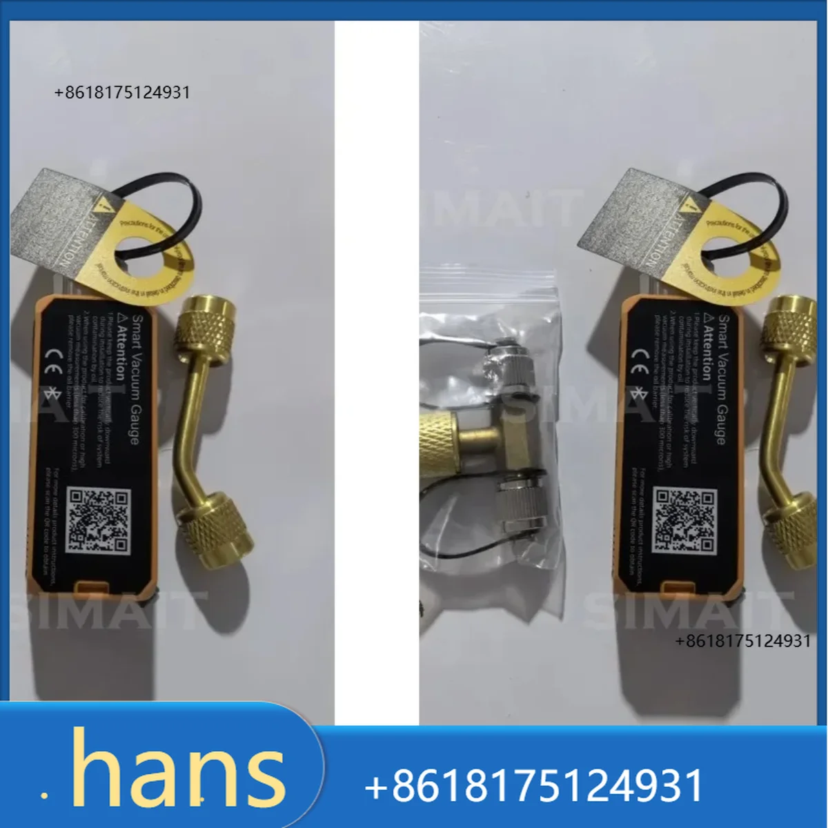 2026 Factory Direct Sales VGW Micro Vacuum Gauge HVAC Precision Tester | 3-Way Valve & Bending Adapter Kit | Refrigeration