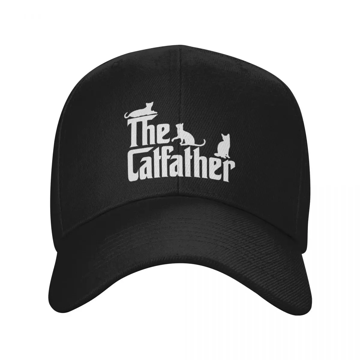 

Бейсбольная кепка на заказ Cool The CatFather с забавным котом и папой, женская и мужская регулируемая унисекс шляпа для папы, уличная солнцезащитная кепка