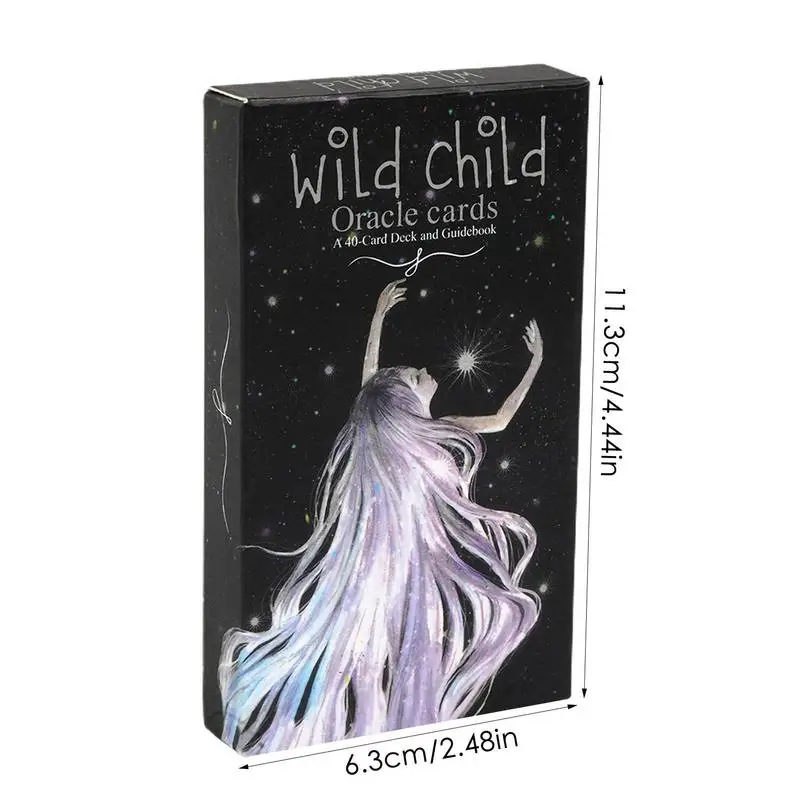 Tarot Wild Child Oracle 40pcs Card Deck Indie Oracle Deck Beautifully Illustrated Tarot Card Game Toy Card Prediction Divination