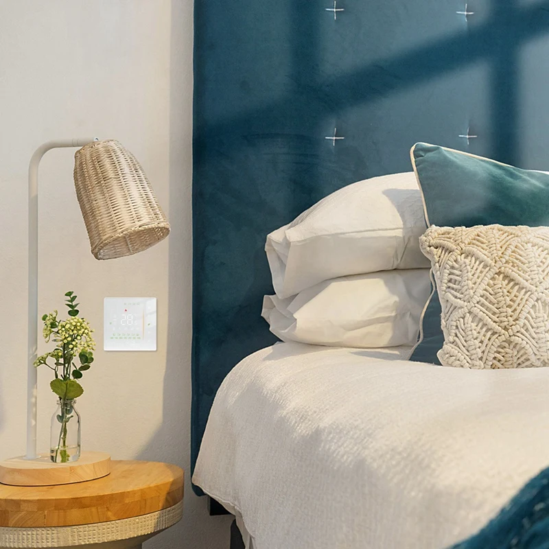 TUYA Smart Thermostat Programmable Home Heating Thermostat Wifi Water Floor Heating Thermostat Temperature Controller White