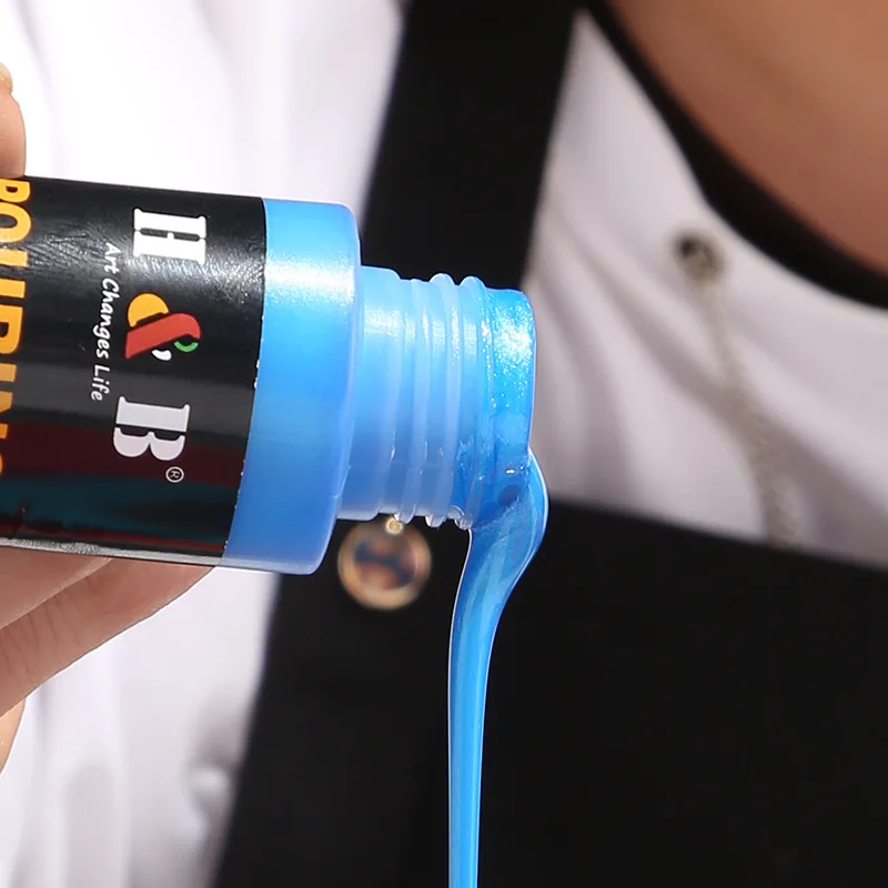 6 Colors Metallic Pouring Acrylic Paint Set 60ml DIY Fluid Art Pigment for Resin Canvas Stone Fluid Bear Painting Supplies