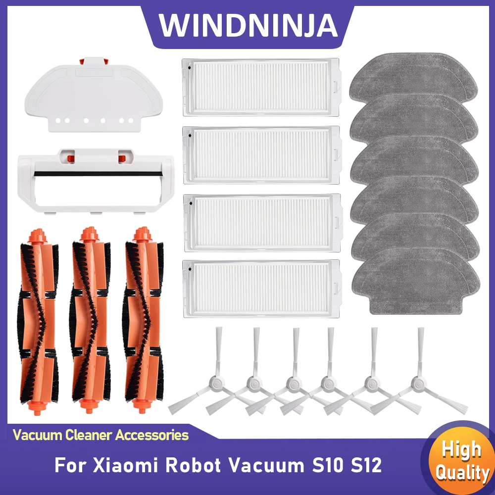 Accesorios para Aspiradoras Robóticas Xiaomi S10, S12, T12, B106GL, 3C y Mop 2S: Cepillo Principal, Cepillo Lateral, Paño de Limpieza, Filtros, Repuestos para Aspiradora