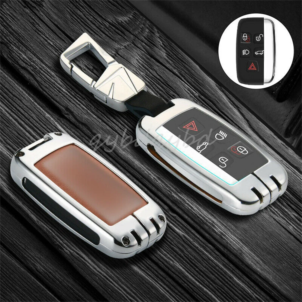 

Fit For Land Rover Ranger For Rover Jaguar Zinc Alloy Remote Car Key Case Shell Holder Cover Accessories Keychain Fob Bag Skin