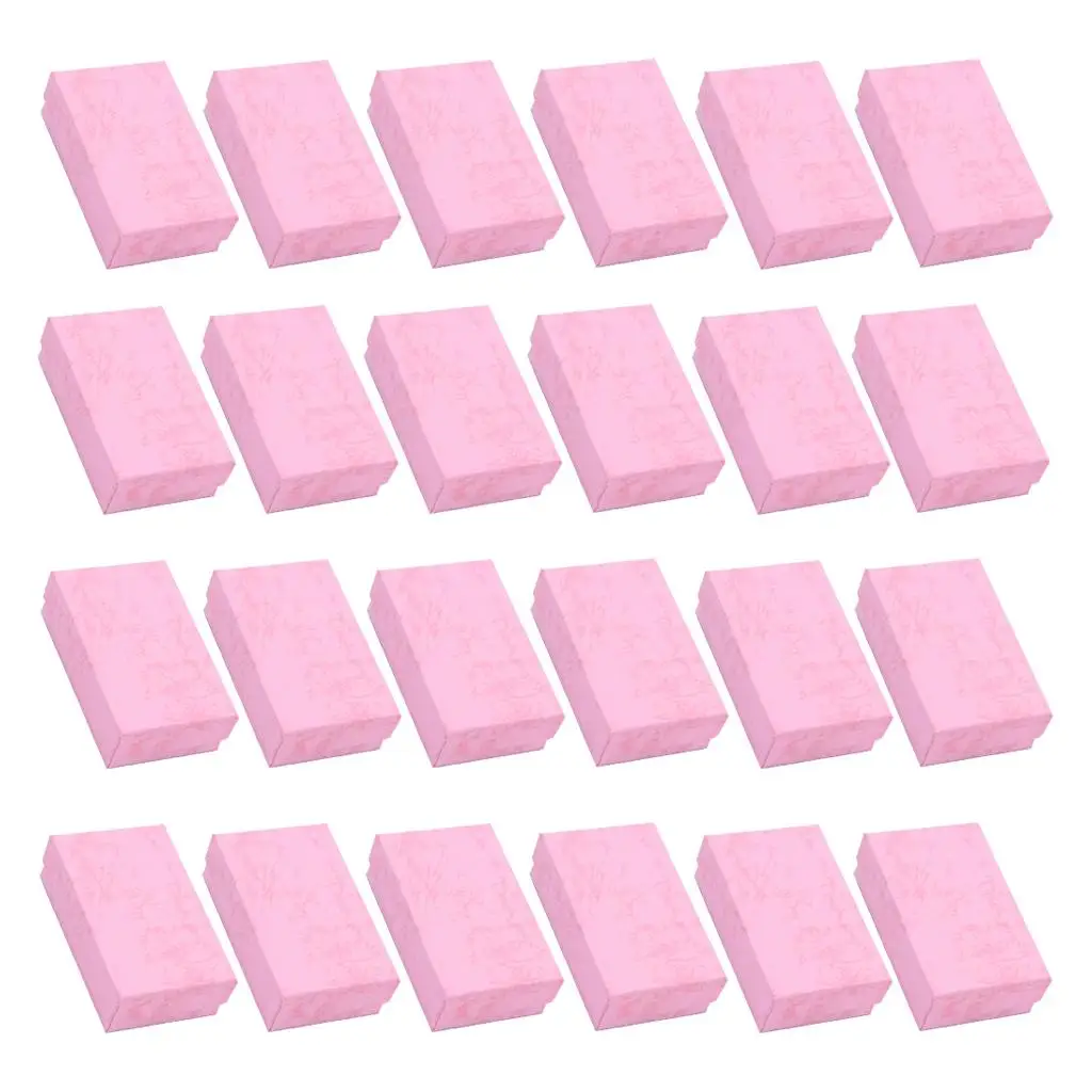 Set of approximately 24 boxes, box, ring, gift, packaging, total of 6 colors