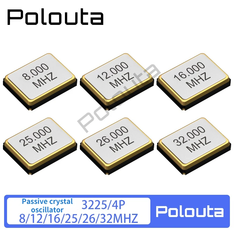 10 Pcs Passive SMD Crystal 3225/4P 8MHZ 12MHZ 16MHZ 25MHZ 26MHZ 32MHZ DIY Kit Electronics Integrated Circuits Arduino Nano