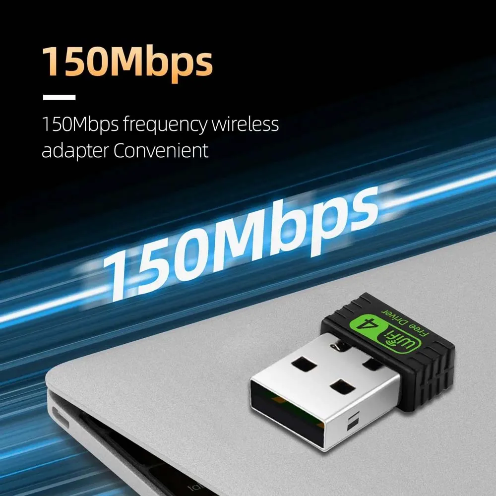 MT7601 150Mbps USB WiFi Adapter Wireless Network Card Adapter Free Driver USB Wi-Fi Lan Dongle for Desktop Laptop PC Windows