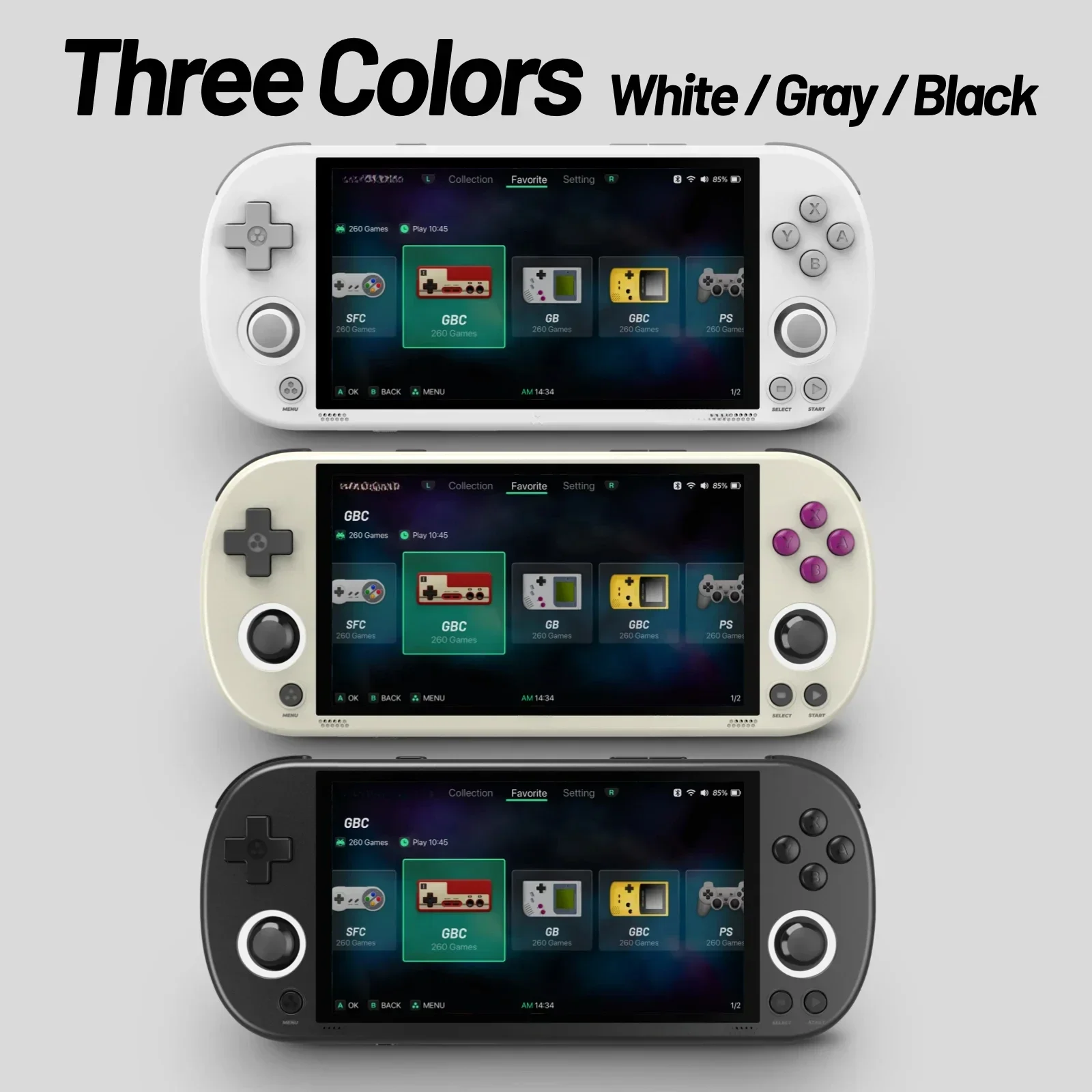 Smart Pro Handheld Game Console 4.96''IPS Screen Linux System Joystick RGB Lighting Smartpro Retro Video Game Player Gift 2025