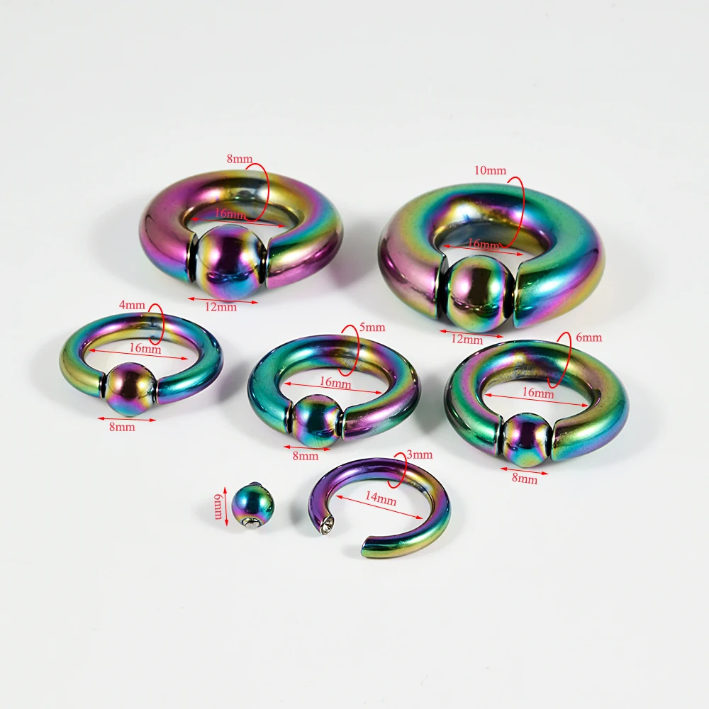 Dreamlee 1Pc 00G-10G wieszak na ciężarki do uszu okrągłe sztanga zatyczki tunelowe nosze Expander przegroda Piercing biżuteria do ciała — zdjęcie 3