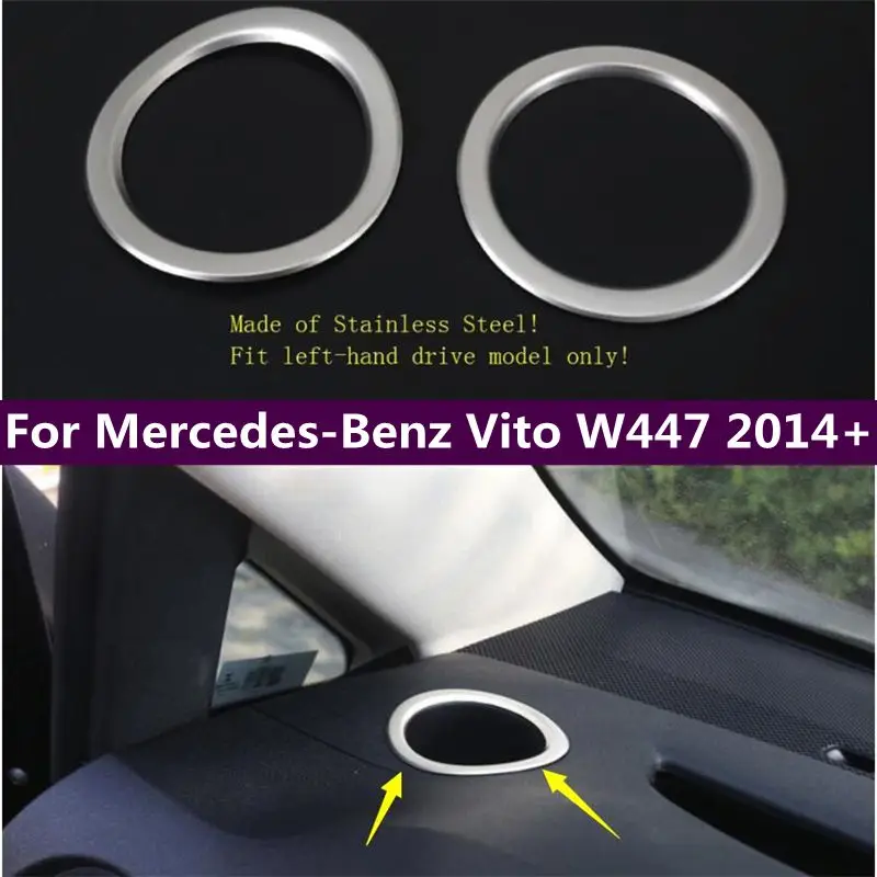 Dashboard Water Cup Bottle Holder Decoration Frame Ring Cover Trim For Mercedes Benz Vito W447 2014 - 2021 Matte Car Accessores