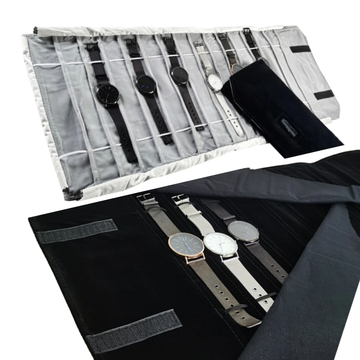 Velvet Watch Roll Bag Jewelry Holder Case