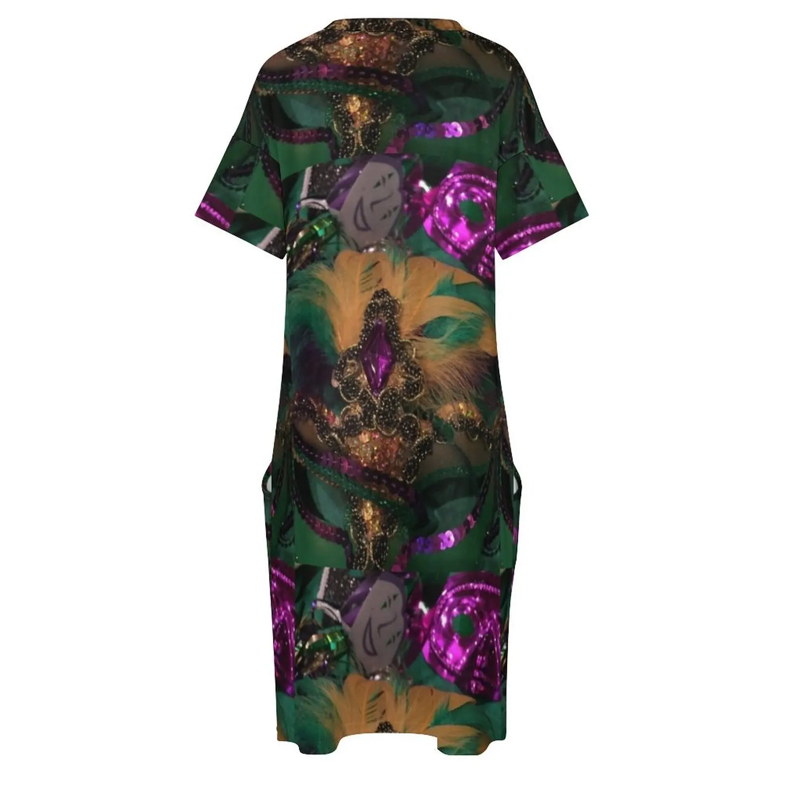 마디 그라 카니발 VIII 느슨한 주머니 드레스 드레스 여성을위한 여성 웨딩 드레스 여성 드레스