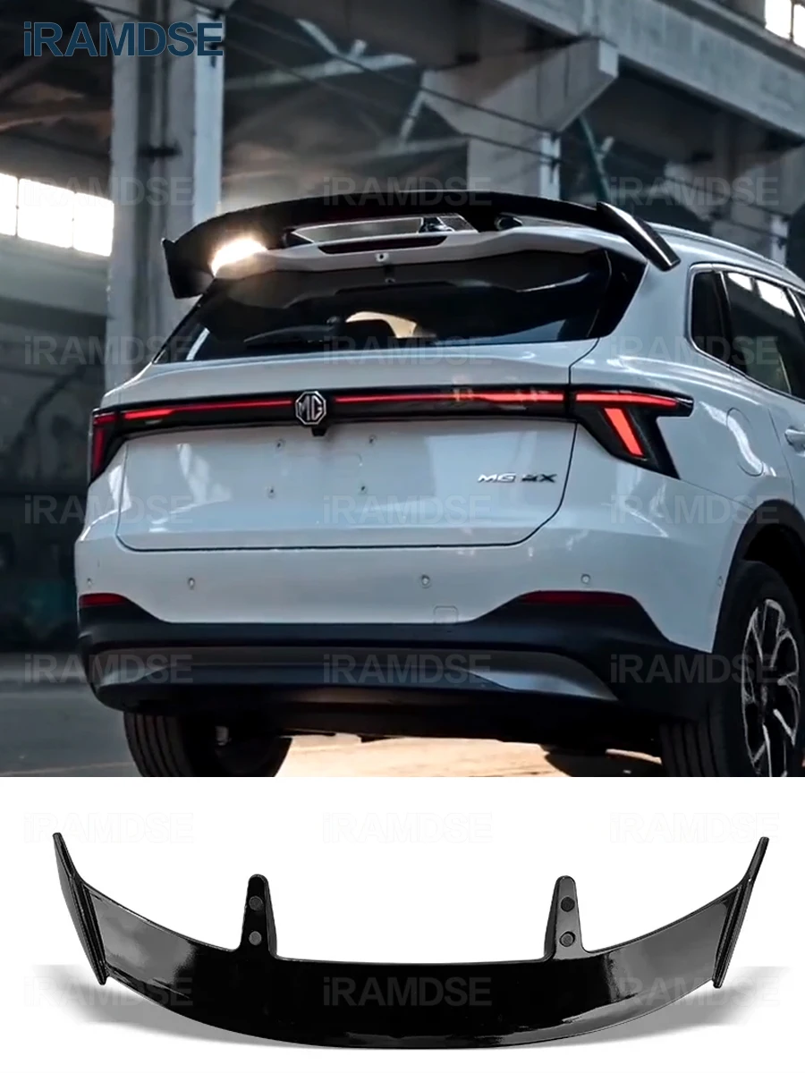 

Black Aerodynamic Spoiler for MG4X MG3 MG 4 Glossy Carbon Fiber Pattern Type TE Car Rear Exterior Accessory