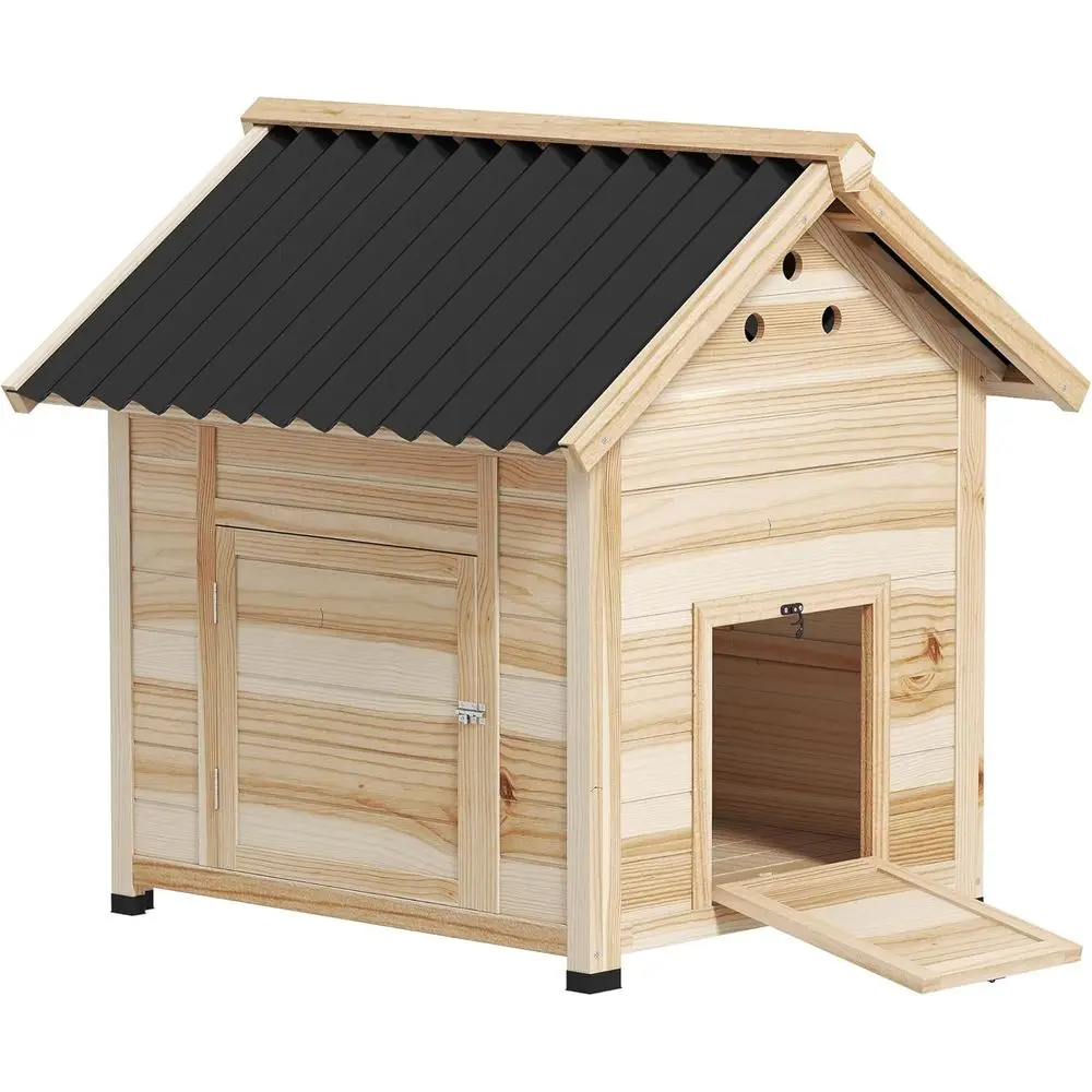 

Outdoor Wooden Duck House for 1-3 Ducks, Chickens, Rabbits, Cats