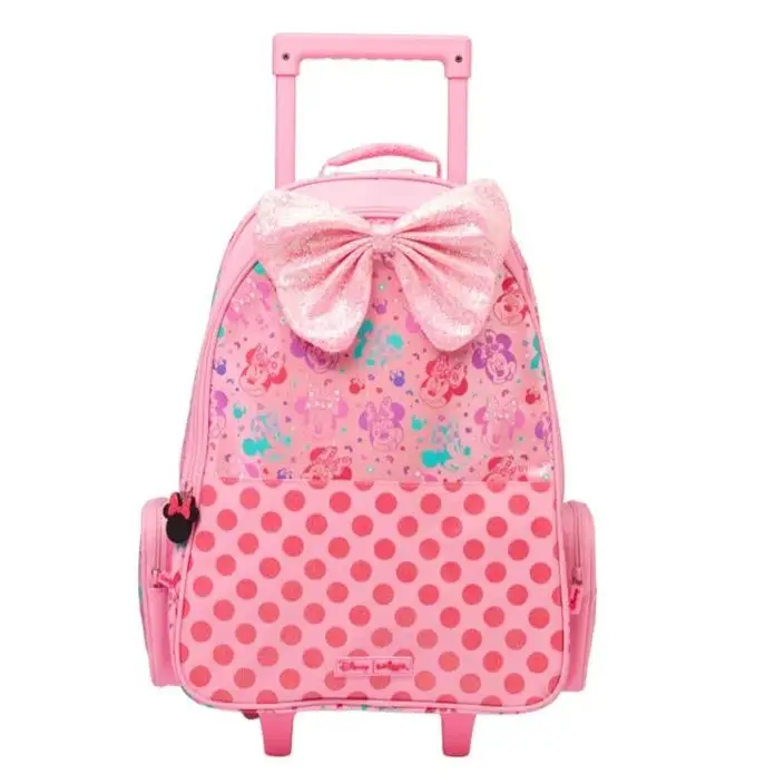 MINISO Original Disney Student Schoolbag Cartoon Minnie Mickey Mickey Mouse Backpack Aisha Princess Mermaid Backpack