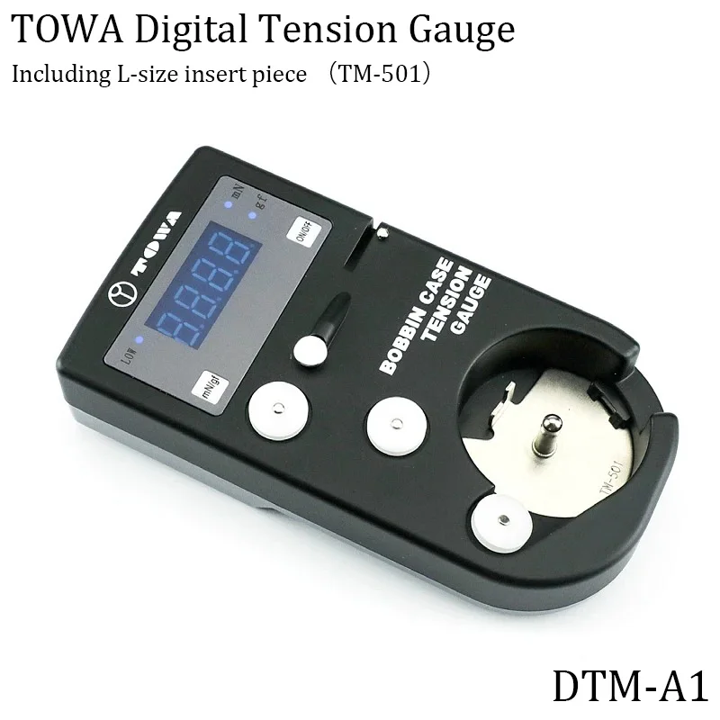 

DTM-A1 TOWA Digital Bobbin Case Tensiometer, Compatible with L-Type Bobbin Case (Kit Model: DTM-A1+TM-501)
