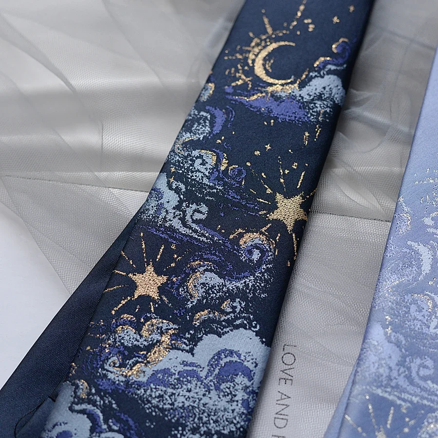 Anime Star Moon Design Tie Neck Cosplay Prop JK DK Uniform Shirt Clothing Jacquard Role Play Fashion Men Women Accessory Gift