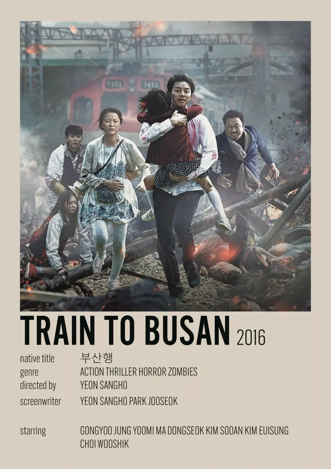 TRAIN TO BUSAN MOVIE Art Picture Print Silk Poster Living Room Decor Home Wall