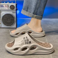 Men Fashion Massage Slippers Indoor/Outdoor Sandals Beach Flip Flop Thick Sole Male Slides Summer Non-Slip Men Shower Slippers 3