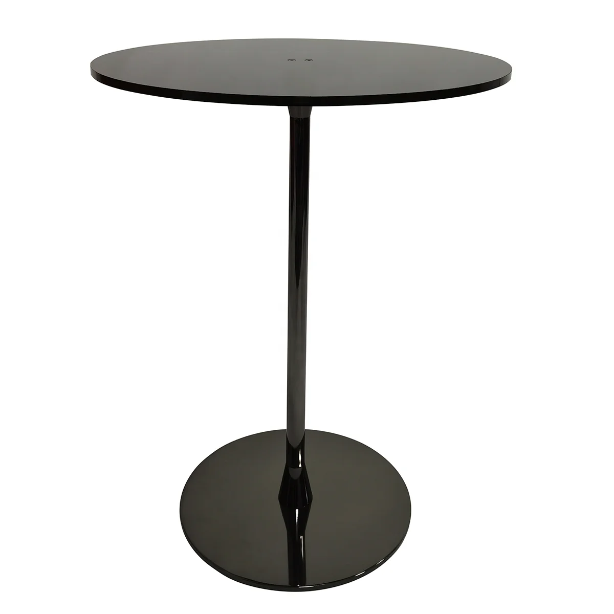 Exclusive Custom Premium Acrylic Black Table Black Straight Bar Side Table Acrylic Round Table For Office Classroom