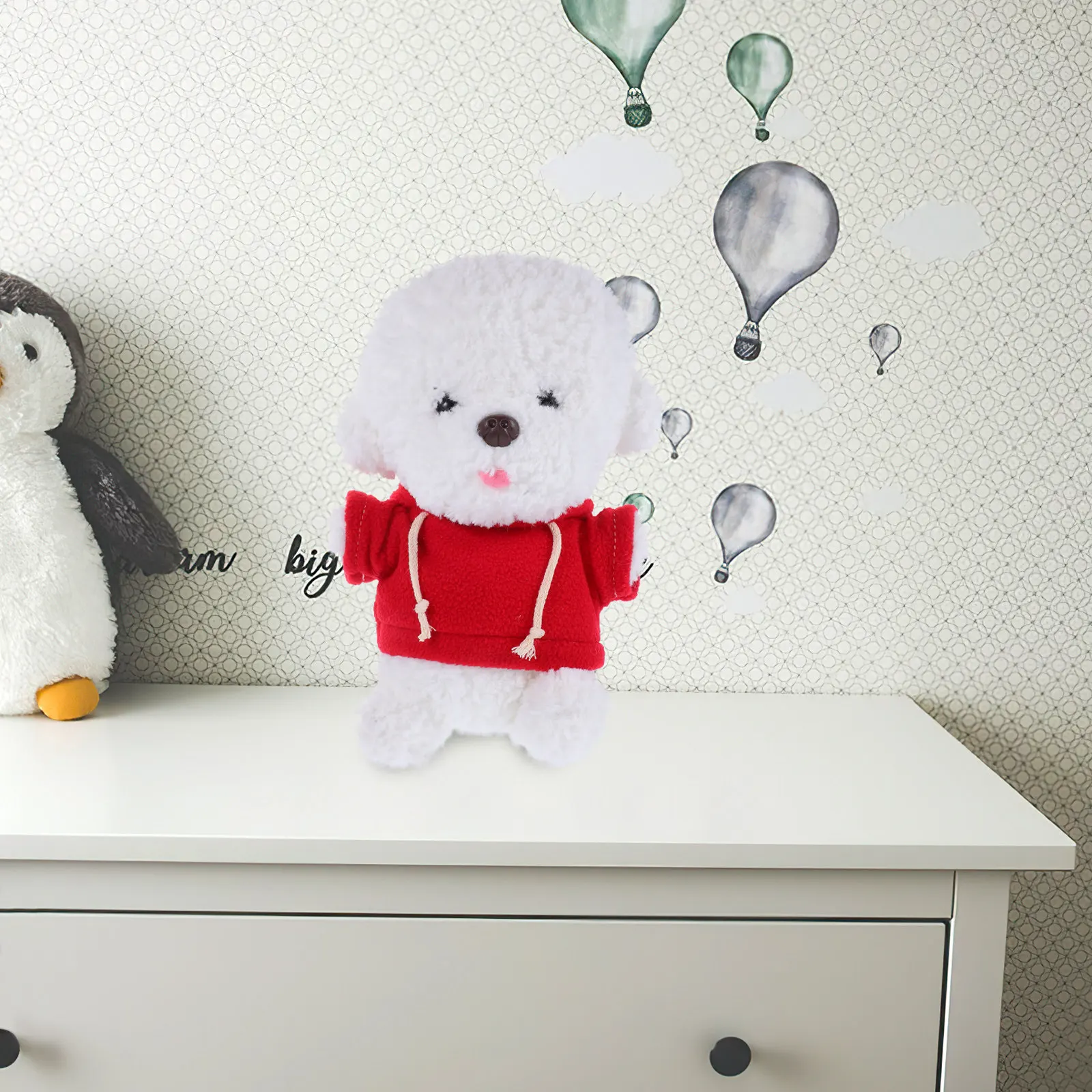 

Мягкая и удобная куртка-худи для плюшевых игрушек в виде маленького медведя, рождественский наряд для детских ролевых игр