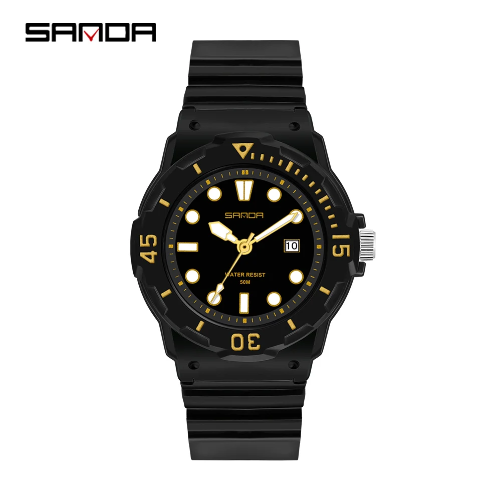 Sanda Top Brand 2022 New Simple Electronic Watch Multifunctional Versatile Women's Outdoor Sports Glow-in-the-dark Waterproof